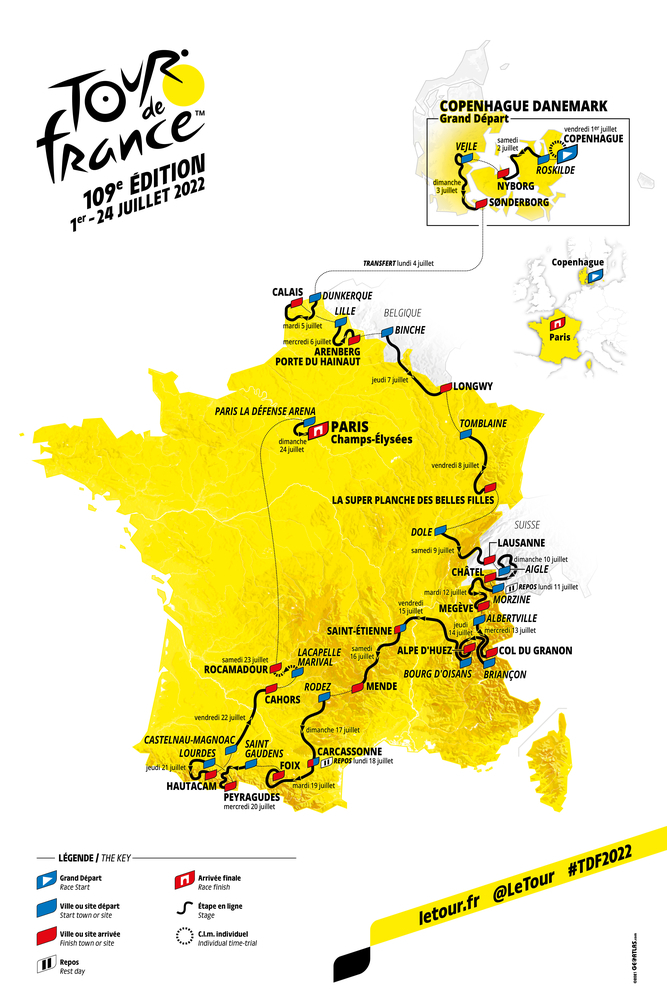 ツール・ド・フランス2022のルートMAP