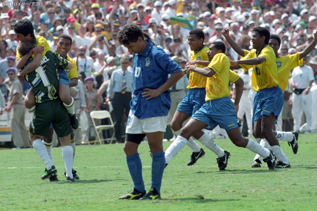 94年大会の決勝はブラジル対イタリア。炎天下の闘いで、両チームとも精彩を欠いていた