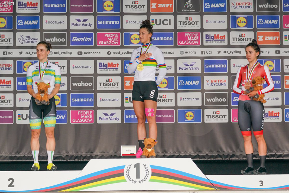  UCI世界選手権大会 女子エリート個人タイムトライアル表彰