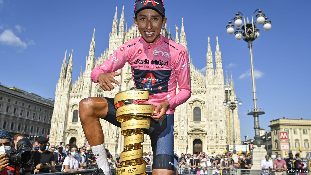 2021年にジロを制したベルナル。ピンクジャージに再び袖を通す姿を見ることはできるのか。