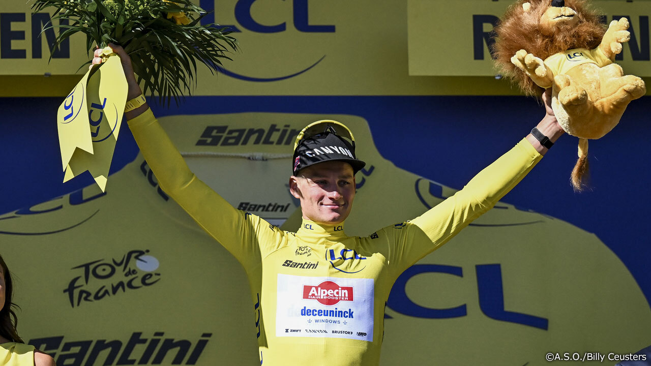 ポガチャルと同タイムとなったが、着順合計でファンデルプールがマイヨ・ジョーヌをキープ