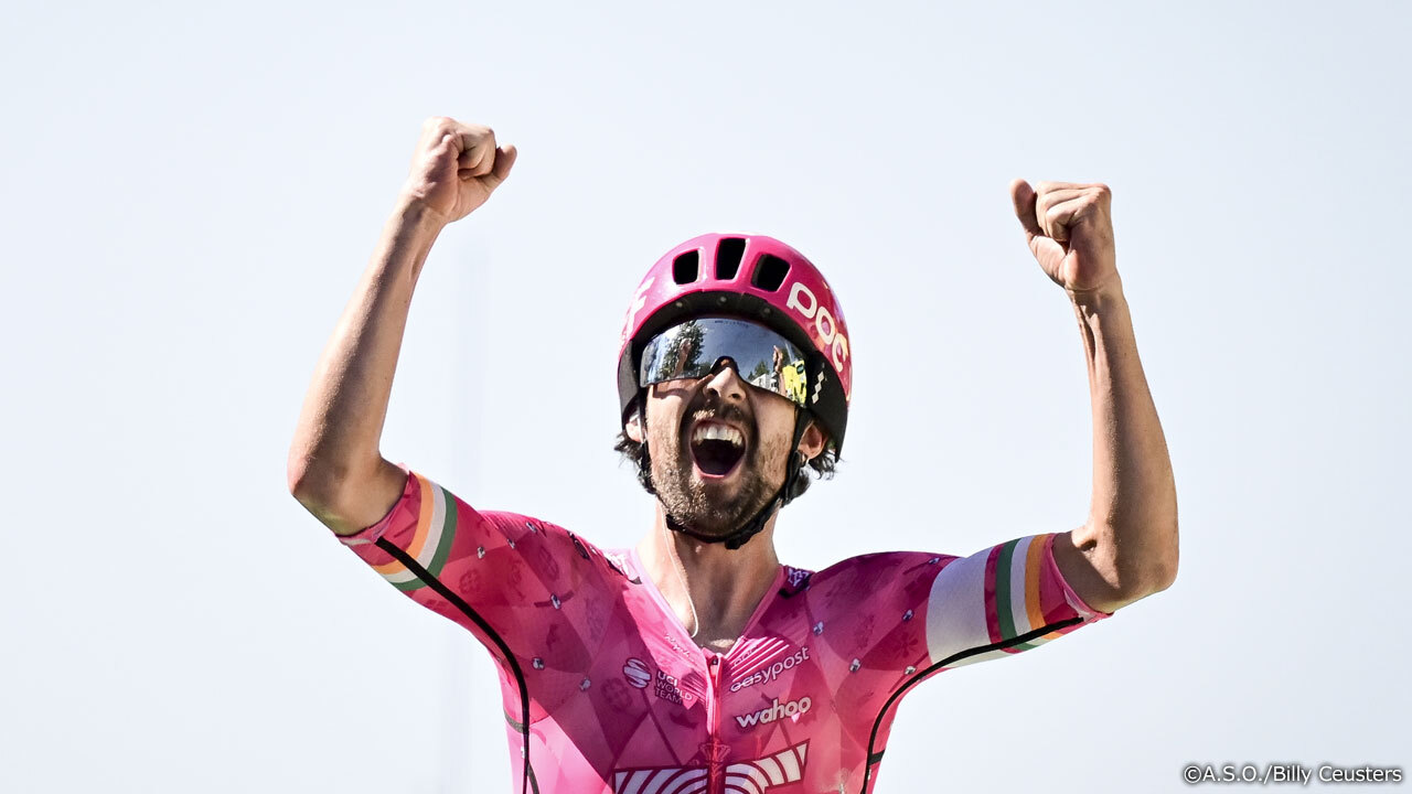 単独の逃げを成功させ見事自身初となるツールステージ優勝を成し遂げたヒーリー