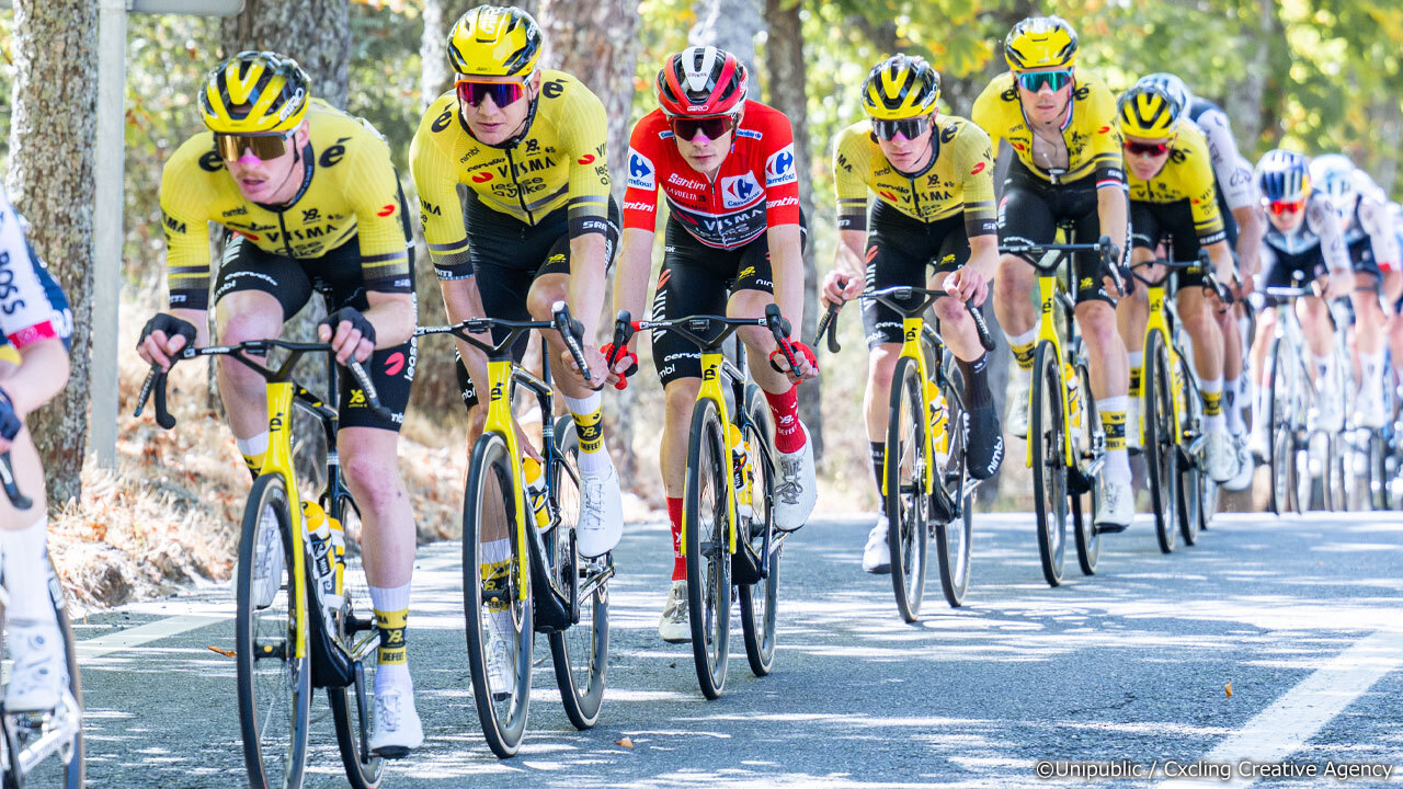 マイヨ・ロホを守るために徹底的なサポートを続けたヴィスマのアシスト陣